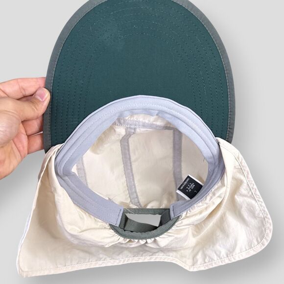 Vtg Patagonia Legionnaires Hat Made in USA Long Bill Strapback 90s w/ Neck Cover - Picture 6 of 9